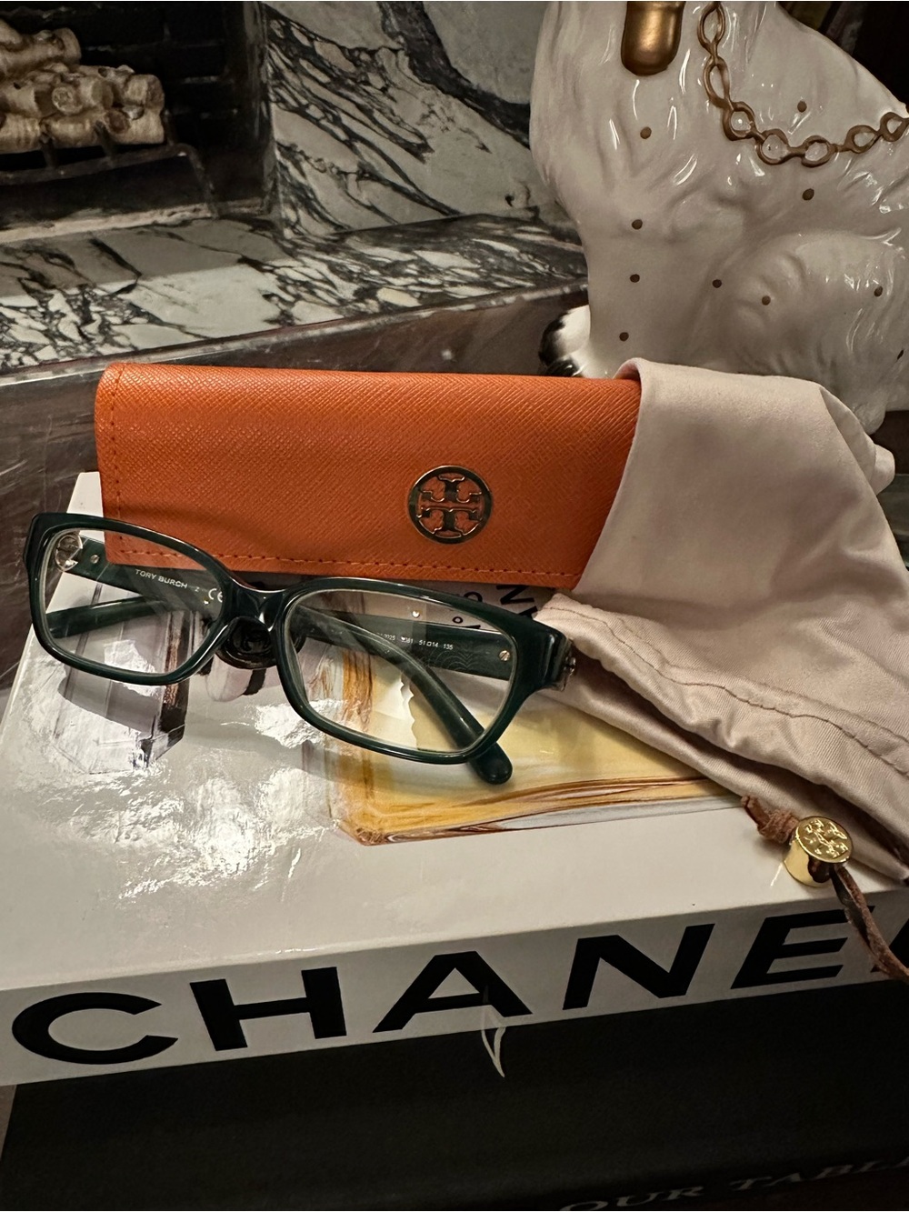 Tory Burch Green Eyeglasses TY2125 51-14-135 with Case & Pouch Like New